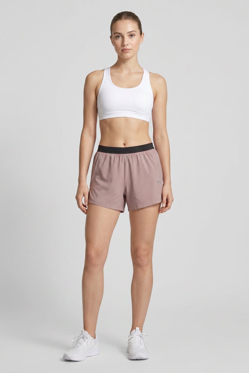 PUMA Women Sportswear Fit 5 Inseam Running Shorts, Dark Beige - Image 2