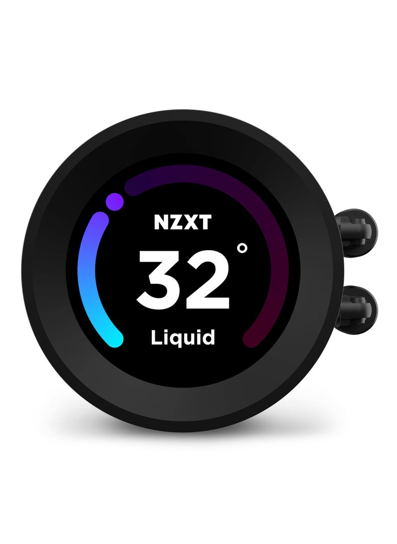 NZXT - NZXT Kraken Elite 240 RGB 240mm AIO Liquid Cooler with LCD Display and RGB Fans Black - RL-KR24E-B1 - Image 1