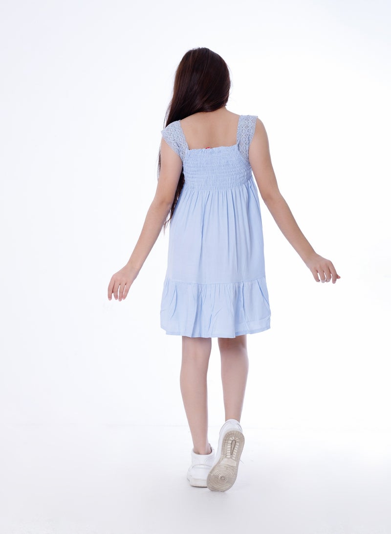 BEBO Girls Dress Blue  - Image 3