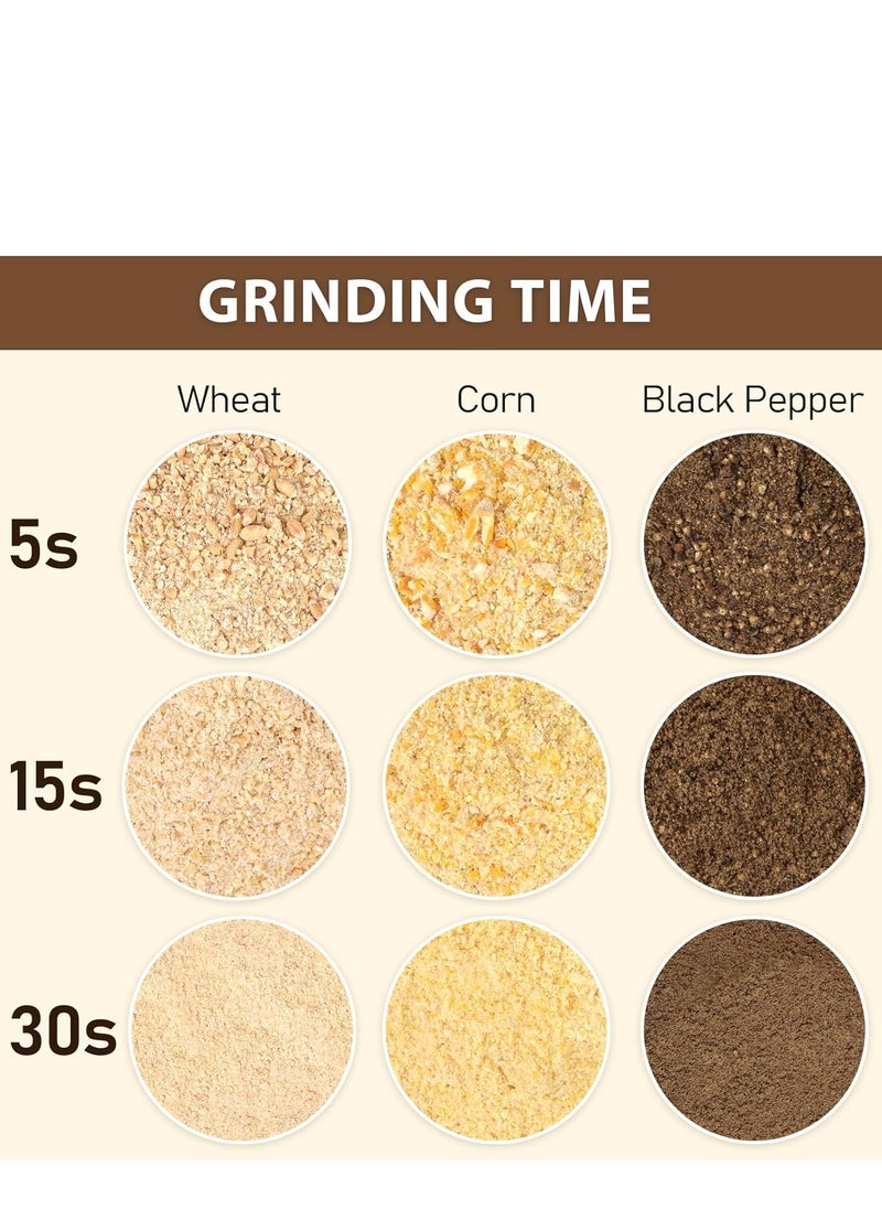 Arabest Coffee Grinder, Multifunctional Grinder, Electric Grain Grinder, Stainless Steel Electric Coffee Bean Grinder for Home Use（150G）  - Image 3