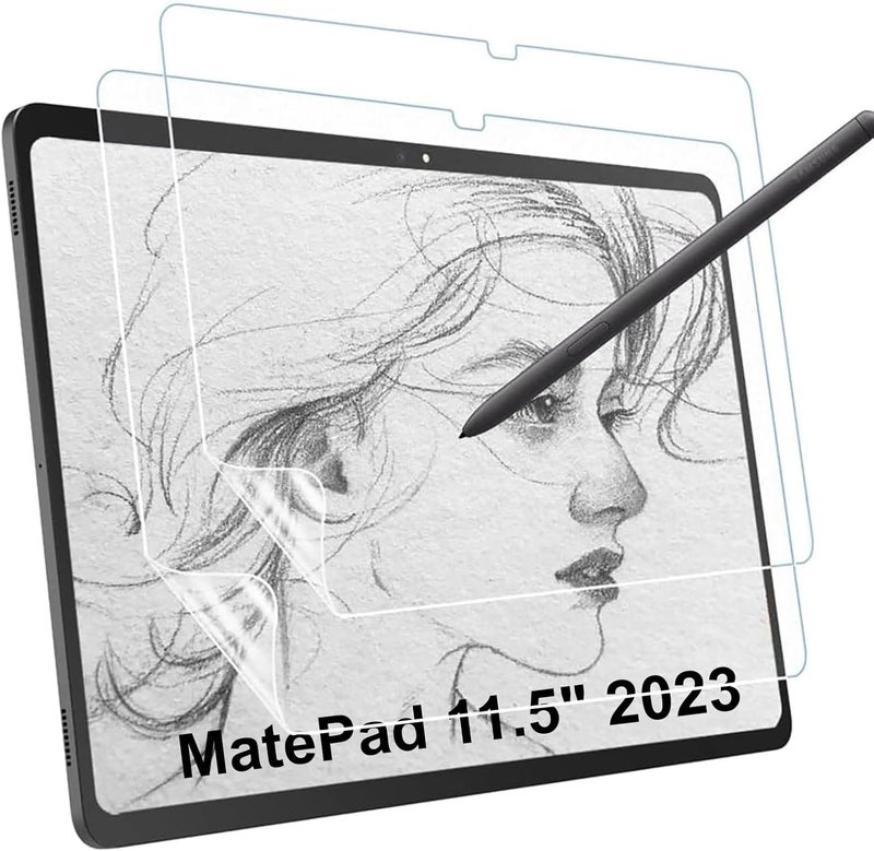 UOEPOWA [حزمة مكونة من 2 قطعة] واقي شاشة من نوع Paperfeel لجهاز Huawei MatePad بحجم 11.5 بوصة، مقاوم للانعكاس مع مجموعة تركيب سهلة الاستخدام، يوفر تجربة كتابة ورسم كما لو كانت على ورق حقيقي، يدعم استخدام قلم S Pen (لجهاز بحجم 11.5 بوصة) - Image 1
