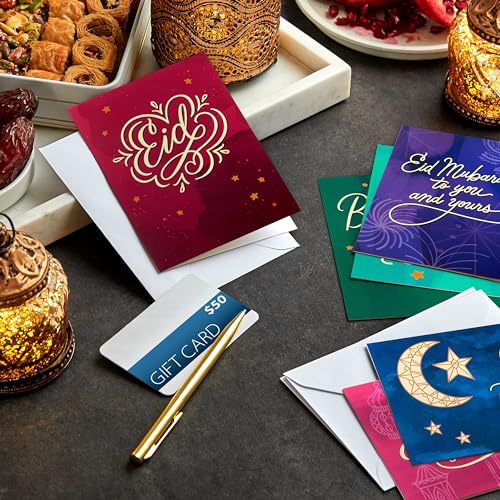 Hallmark Golden Thread Eid al-Fitr or Eid Al-Adha Cards Assortment (36 Blank Cards with Envelopes) - Image 2