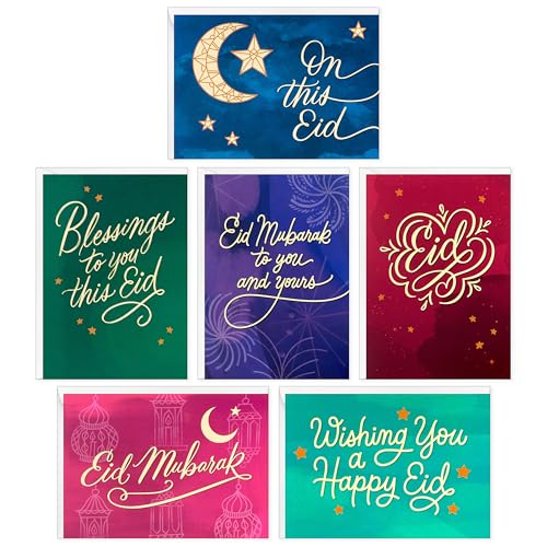 Hallmark Golden Thread Eid al-Fitr or Eid Al-Adha Cards Assortment (36 Blank Cards with Envelopes) - Image 1
