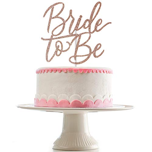 LeeSky Rose Gold Bride To Be Cake Topper Bridal Wedding Shower Cake Topper for Wedding Shower Bachelorette Party Cake Decorations (Double-sided Glitter) - Image 1