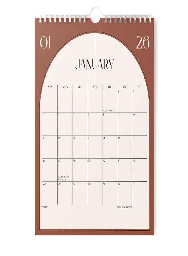 Karto Wall Calendar 2026 - Vertical 8.5x11 inch January 2026 to June 2027 - Boost Your Productivity and Easy Planning with the Aesthetic Monthly Calendar - Boho Color - Image 1