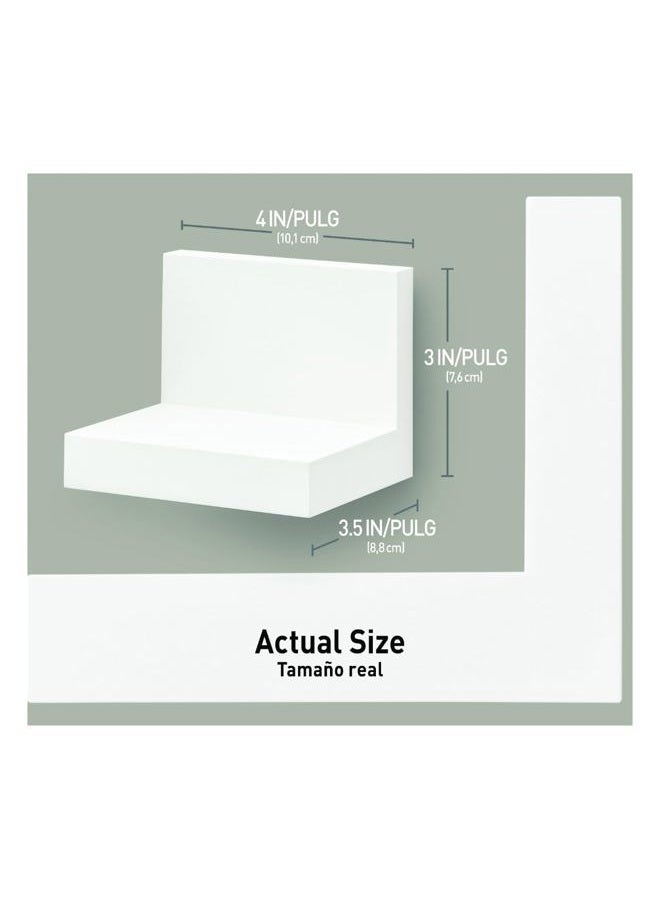 Command Display Ledges, Holds up to 2 lb, Quartz, 2 Ledges with 8 Medium Command Strips, Damage Free Hanging Floating Shelf with Adhesive Strips, Personalize Living Room, Bedroom, Kids Room or Office - Image 3