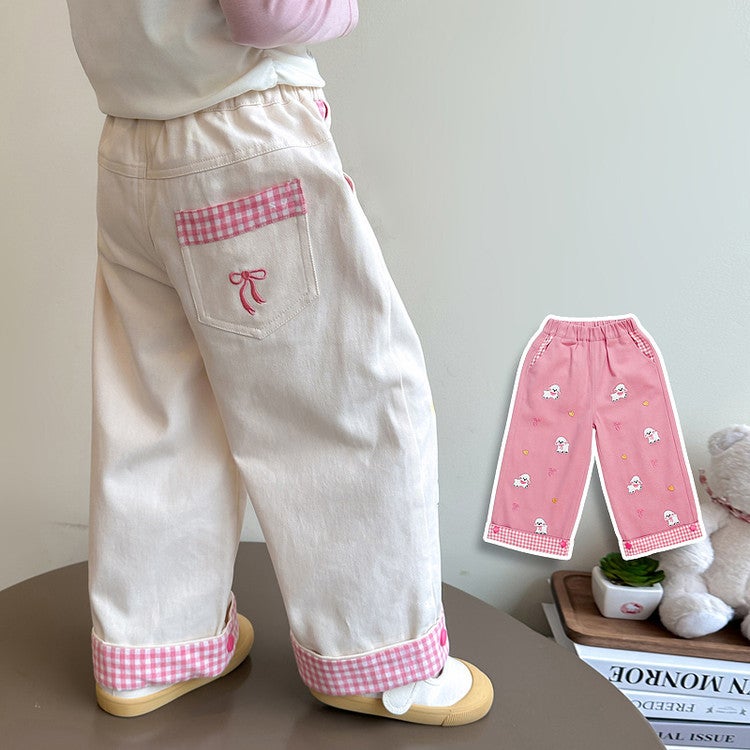 Girls Jeans Children'S New Cartoon Horn Jeans Cartoon Casual Pants - Image 5