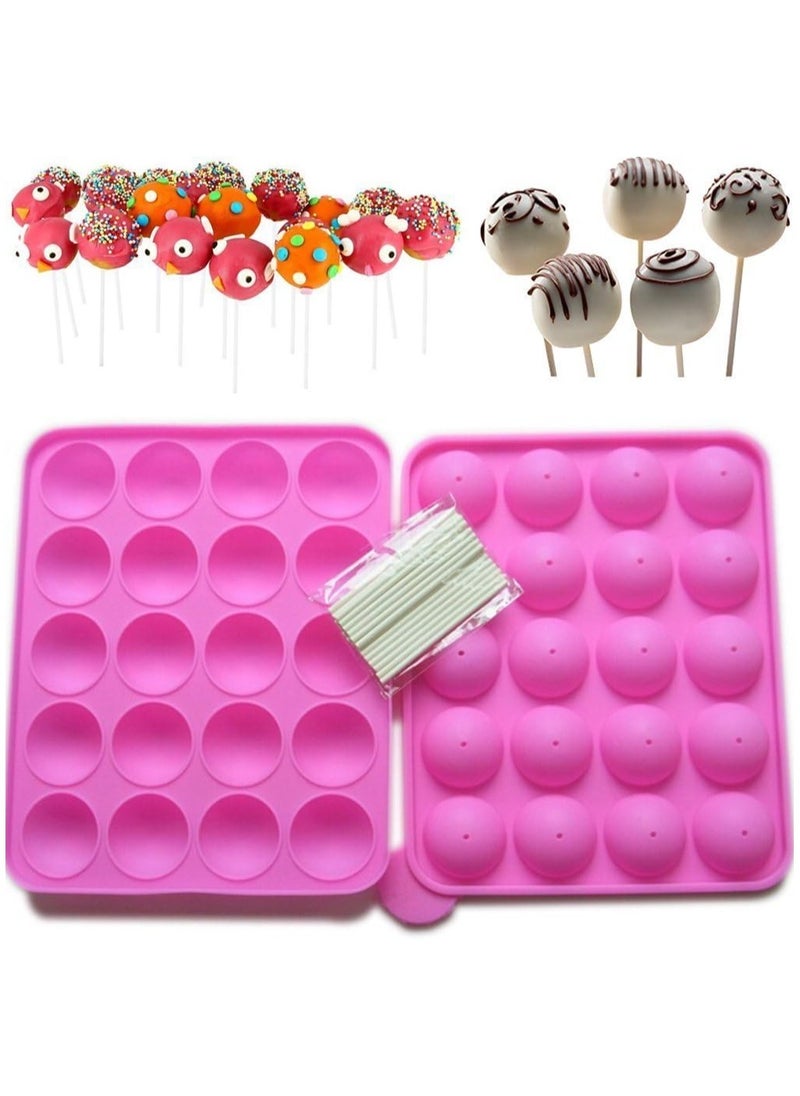 Cake Pop Mold, Silicone Molds Cake Pop Sticks, Great for Hard Candy, Lollipop, Cake Pop and Party Cupcake  - Image 1