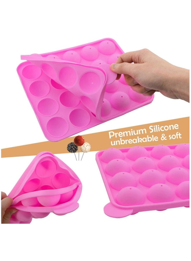 Cake Pop Mold, Silicone Molds Cake Pop Sticks, Great for Hard Candy, Lollipop, Cake Pop and Party Cupcake  - Image 5