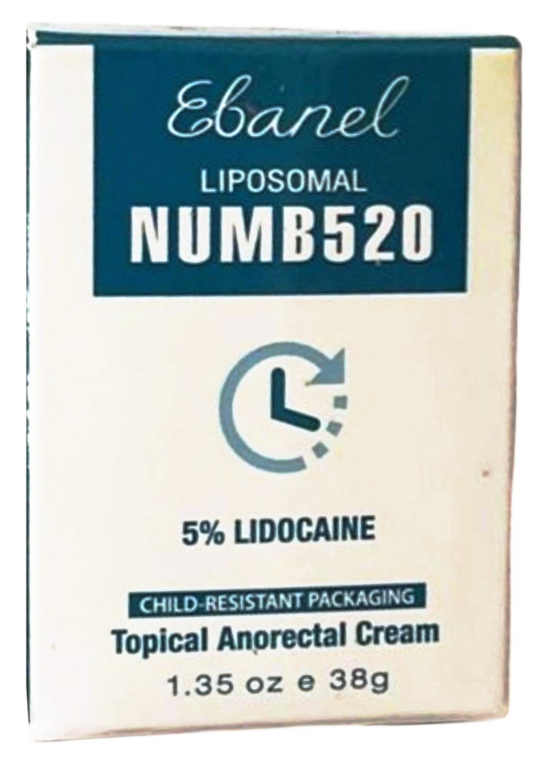Ebanel Liposomal NUMB 520, 5% Lidocaine, Topical Anorectal Cream (1.35 oz)  - Image 1
