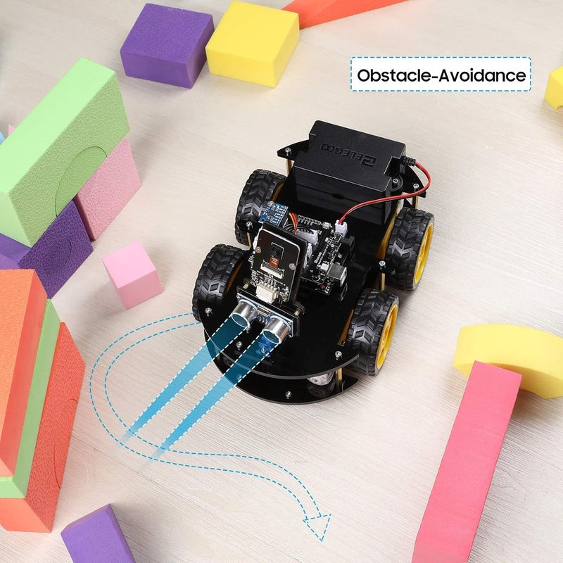 V4.0 UNO R3 Project Smart Robot Car Kit for Arduino Learner | with UNO R3, Line Tracking Module, Ultrasonic Sensor, IR Remote Control etc. Intelligent and Educational Toy Robotic Kit - Image 3