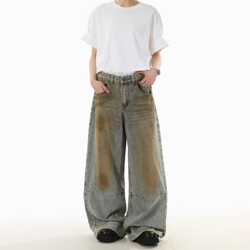 Unisex Classic Denim Jeans Loose Fit Daily Outdoor Wear - Image 3