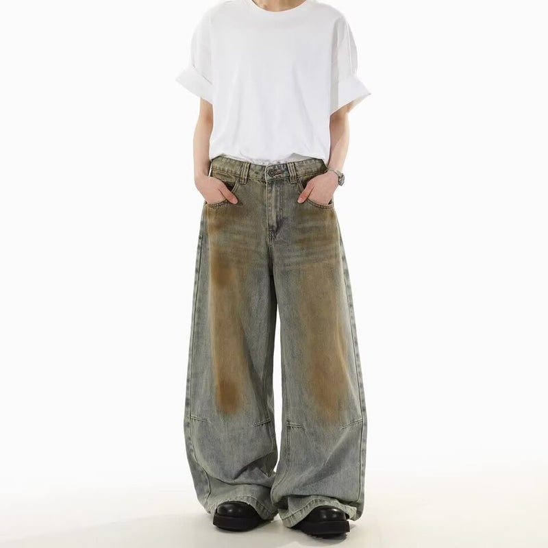Unisex Classic Denim Jeans Loose Fit Daily Outdoor Wear - Image 2