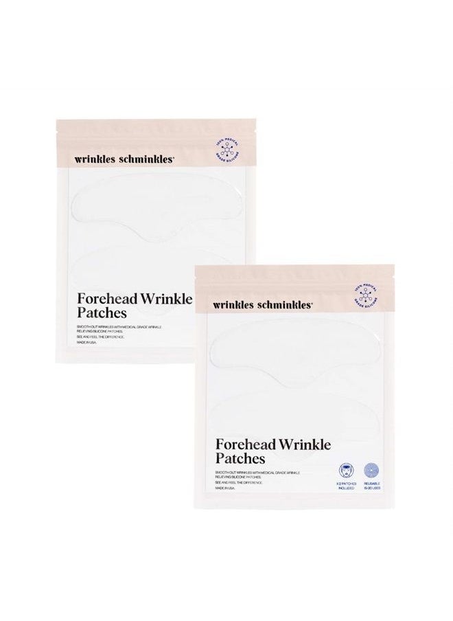 WRINKLES SCHMINKLES - Forehead Wrinkle Patches, 4-Pack, Reusable Hypoallergenic Silicone Smoothing Pads for Reducing Frown Lines & Face Lift Overnight - Image 1