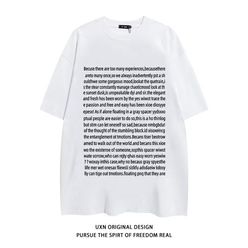 32041*180G Double Ground Milk Silk Summer T-Shirt Short Sleeve Students Lazy Printing Long T-Shirt Women - Image 4