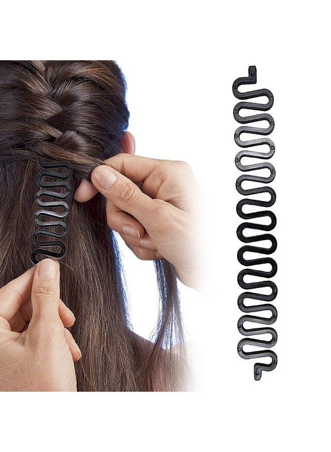 Glamyou Hair Tools For Hairstyle Braid Hair Accessories Hairstyle Tools For Women Braiding Tool French Braid Tool Fishtail Braid Tool Hair Styling Clips Sagar Choti Maker - Black (1) - Image 3