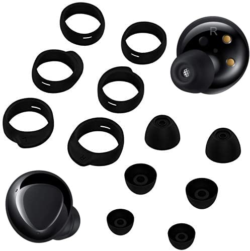 ALXCD Replacement Eartips Earhooks Kit for Galaxy Buds Headphone, S/M/L 3 Pairs Silicone Earbud Tips, S M L 3 Pairs Earhooks, Fit for Galaxy Buds SM-R170 Headphone, S M L - Image 2