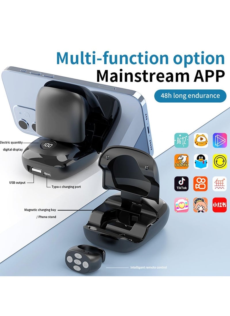 TIK TOK Bluetooth Remote Control Page Turner for iPhone iPad Android, Mini TIK TOK Wireless Scrolling Ring
