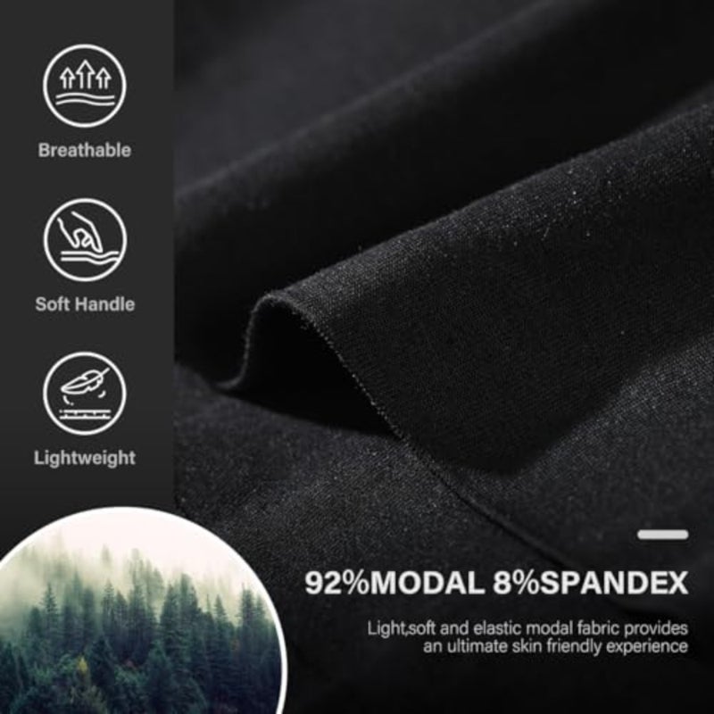 Underwear for Men 4 Pack Breathable Modal Boxer Briefs Silky Trunks - Image 3