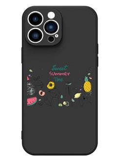 Theodor Protective Slim Fit Case Liquid Silicone Cover with Full Body Protection Anti-Scratch Shockproof Case For iPhone 15 Pro Max Black - Sweet Summer Time  - Image 1