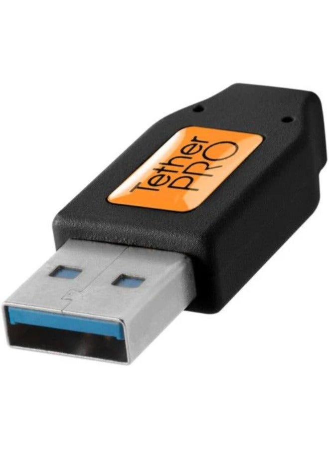 Tether Tools TetherPro USB 3.0 Male Type-A to USB 3.0 Micro-B Cable (1', Black) - Image 2