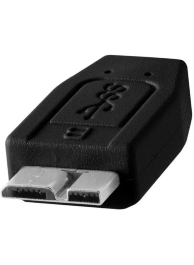 Tether Tools TetherPro USB 3.0 Male Type-A to USB 3.0 Micro-B Cable (1', Black) - Image 3