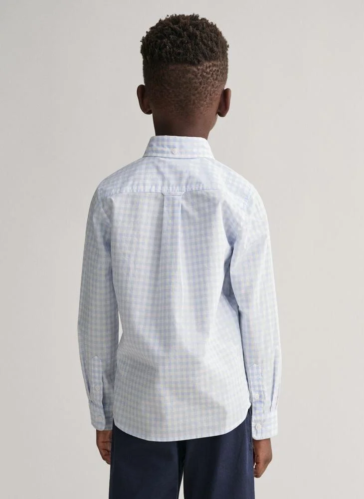GANT Kids Shield Gingham Poplin Shirt