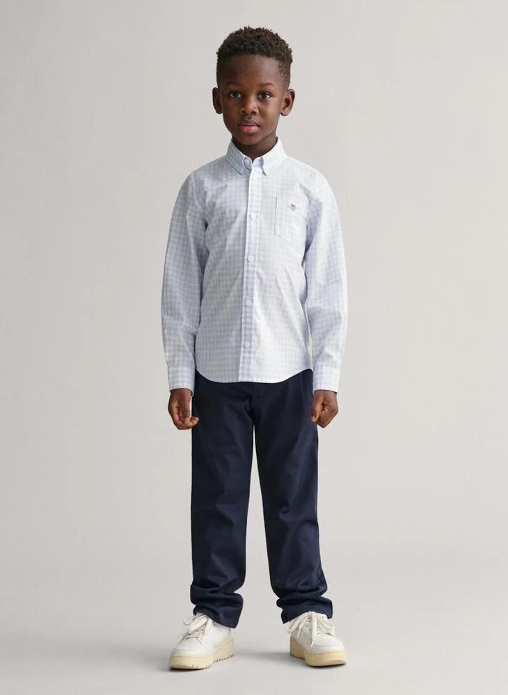 GANT Kids Shield Gingham Poplin Shirt