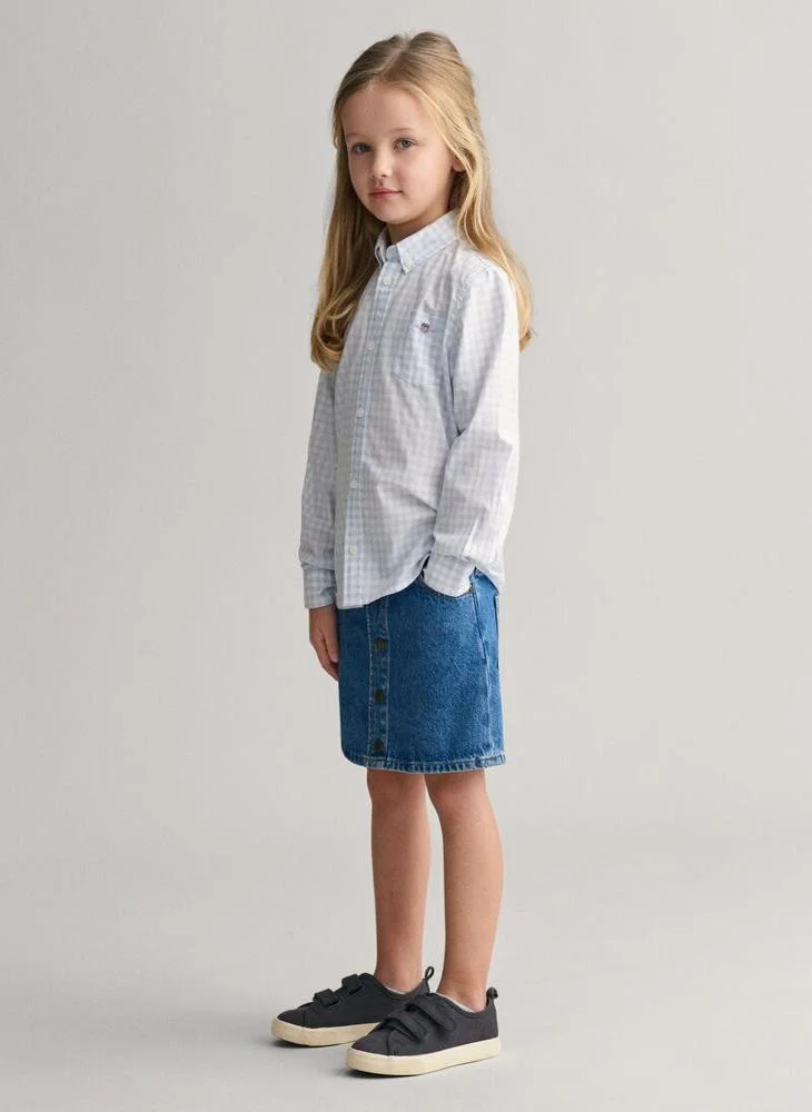 GANT Kids Shield Gingham Poplin Shirt