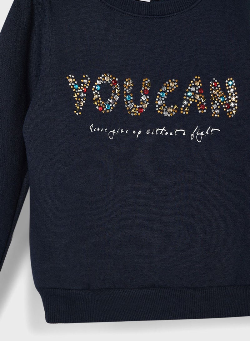NAME IT Kids Slogan Sweatshirt  - Image 3