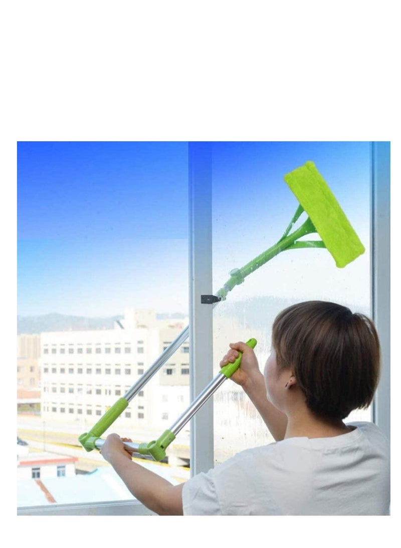 SYOSI Telescopic Sponge Mop - Foldable Handle Cleaning Glass Sponge Mop, Cleaner Window Extendable with Super Absorbent Sponge Head and Telescopic Handle for Indoor/Outdoor - Image 1