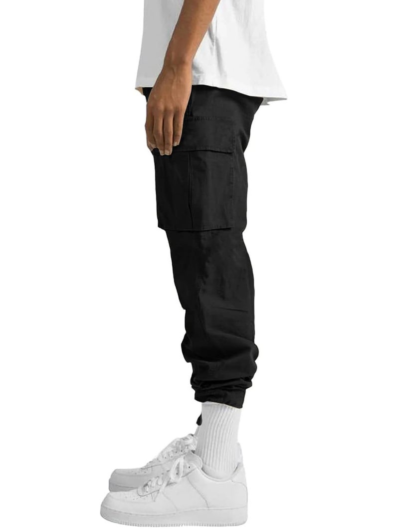 whox Mens Cargo Pants Casual Outdoor Hiking Pants for Men Athletic Joggers Sweatpants Black - Image 3