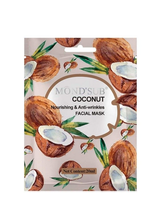 MOND'SUB Coconut Nourishing & Antiwrinkles Facial Mask Sheet Pack Of 5 X 20Ml  - Image 5