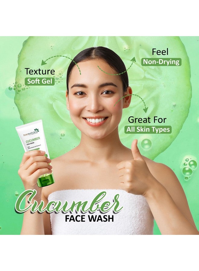 7 Days 7DAYSNATURAL Cucumber Face Wash | Hydrating Cucumber & Dark Spot Reducing Licorice | Glowing Skin | Unisex 100 ml - Image 5