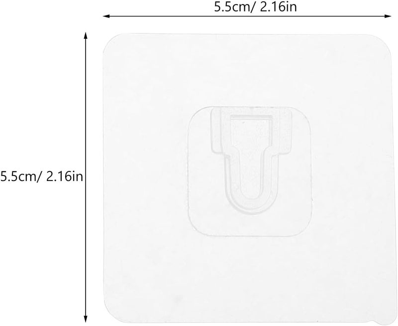 GANAZONO Self-Adhesive Wall Hooks Power Strip Holder 10-Pair Set Plastic No-Drill Hanging Clips for Household Organization in Bathroom and Rv - Image 2