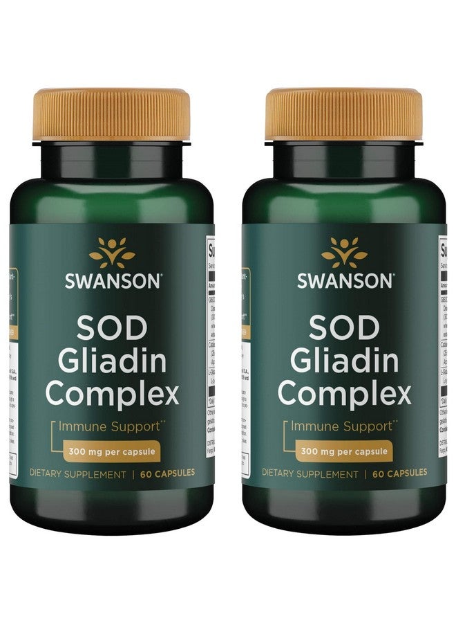 Swanson Sod Gliadin Complex 300 mg 60 Caps (2 Pack)