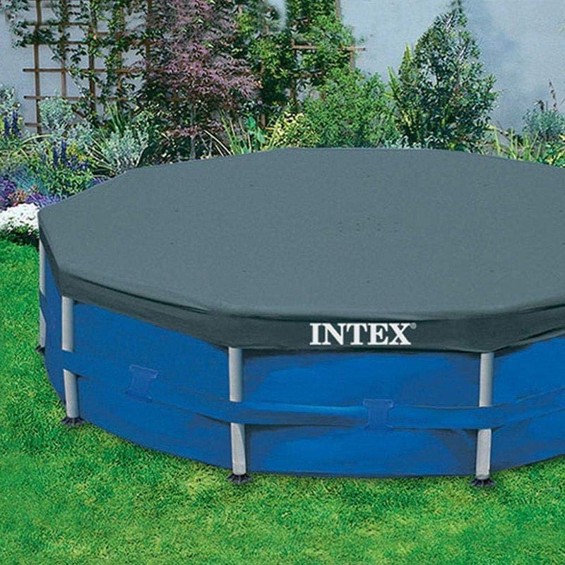 Intex Pool Cover for 10' (305cm) Round Swimming Pool - Navy Blue 10feet - Image 3
