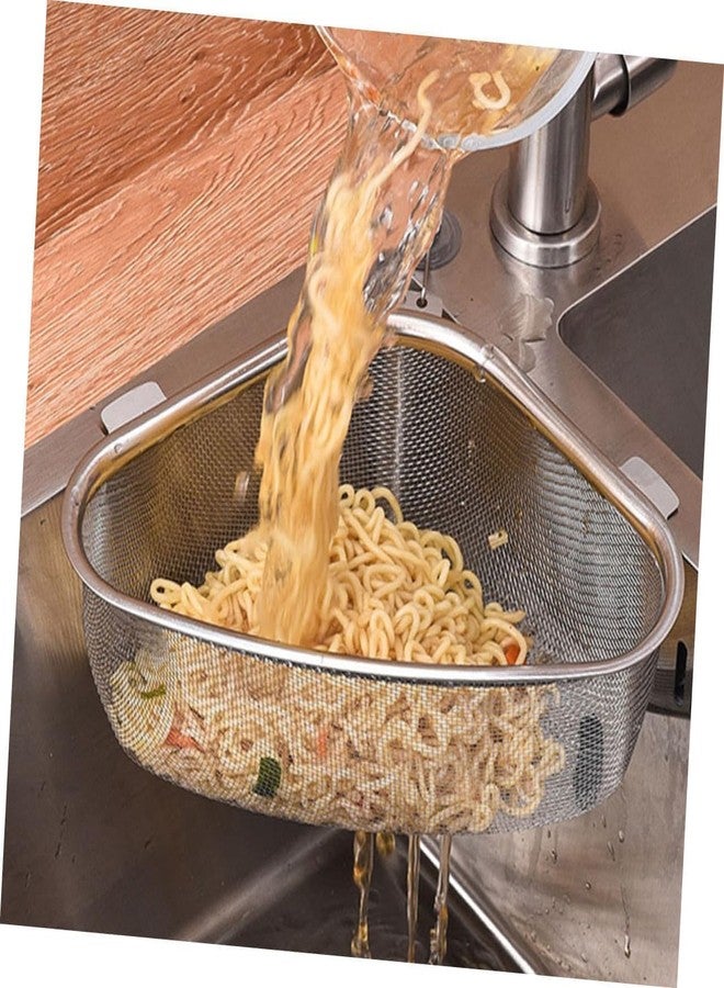 DMDENT Corner Kitchen Sink Strainer Basket - Stainless Steel Mesh Drain Basket for Food Waste, Vegetables, and Small Trash (Set of 1) - Image 4