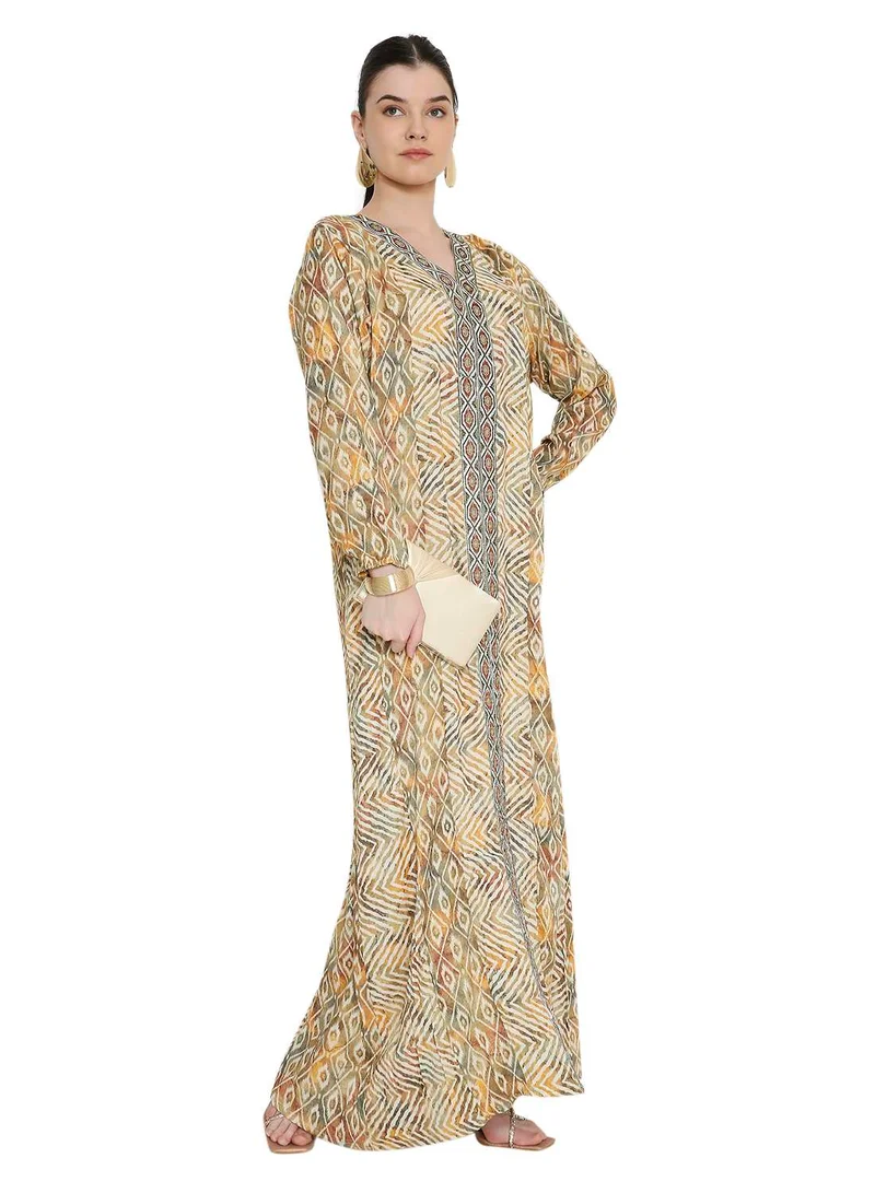 HANA & SARA Traditional arabic kaftan long jalabiya dress