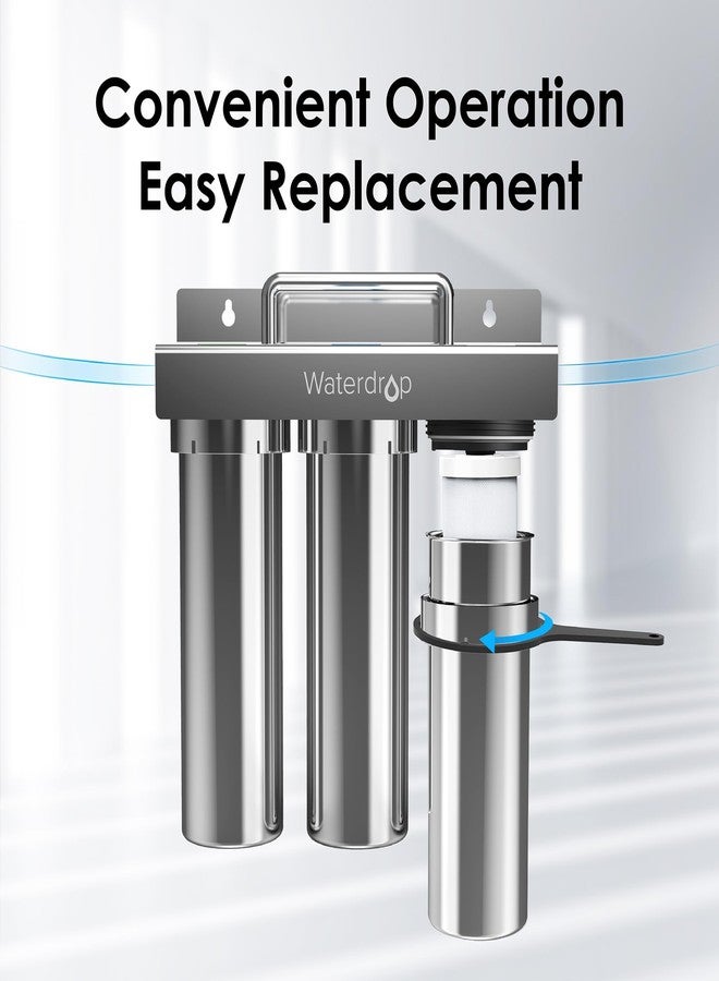 ووتر دروب فلتر مياه كربوني Waterdrop C3 أسفل الحوض، بديل لنظام فلتر المياه فائق الترشيح TST-UF أسفل الحوض، عبوة واحدة - Image 5