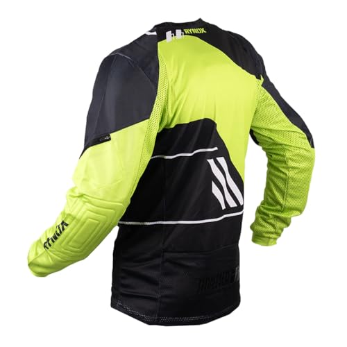 Rynox Frontier Pro Offroad Jersey | Mesh Motocross Jersey with Abrasion Resistance and Active Ventilation - Green Black, Large - Image 2