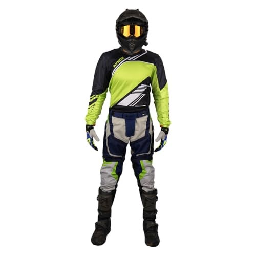 Rynox Frontier Pro Offroad Jersey | Mesh Motocross Jersey with Abrasion Resistance and Active Ventilation - Green Black, Large - Image 4