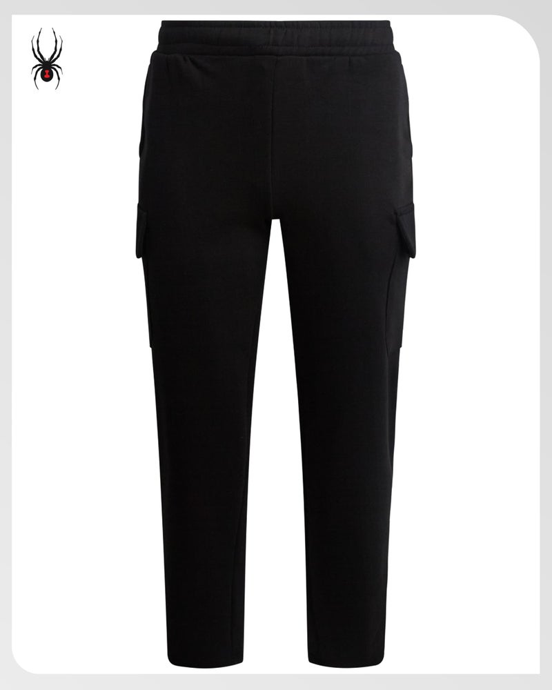Spyder Mens Cargo Sweatpants - Soft Stretch Fleece Mens Joggers with Pockets & Elastic Waistband for Running Jogging Workout, Size X-Large, Black - Image 2