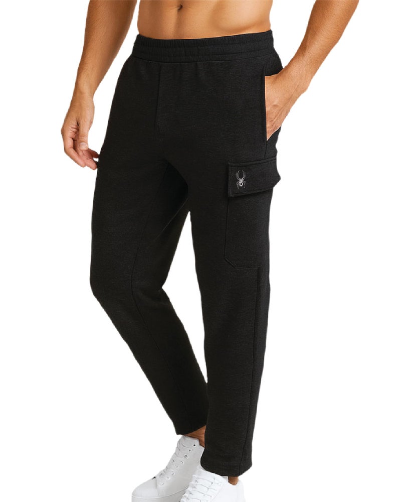 Spyder Mens Cargo Sweatpants - Soft Stretch Fleece Mens Joggers with Pockets & Elastic Waistband for Running Jogging Workout, Size X-Large, Black - Image 1
