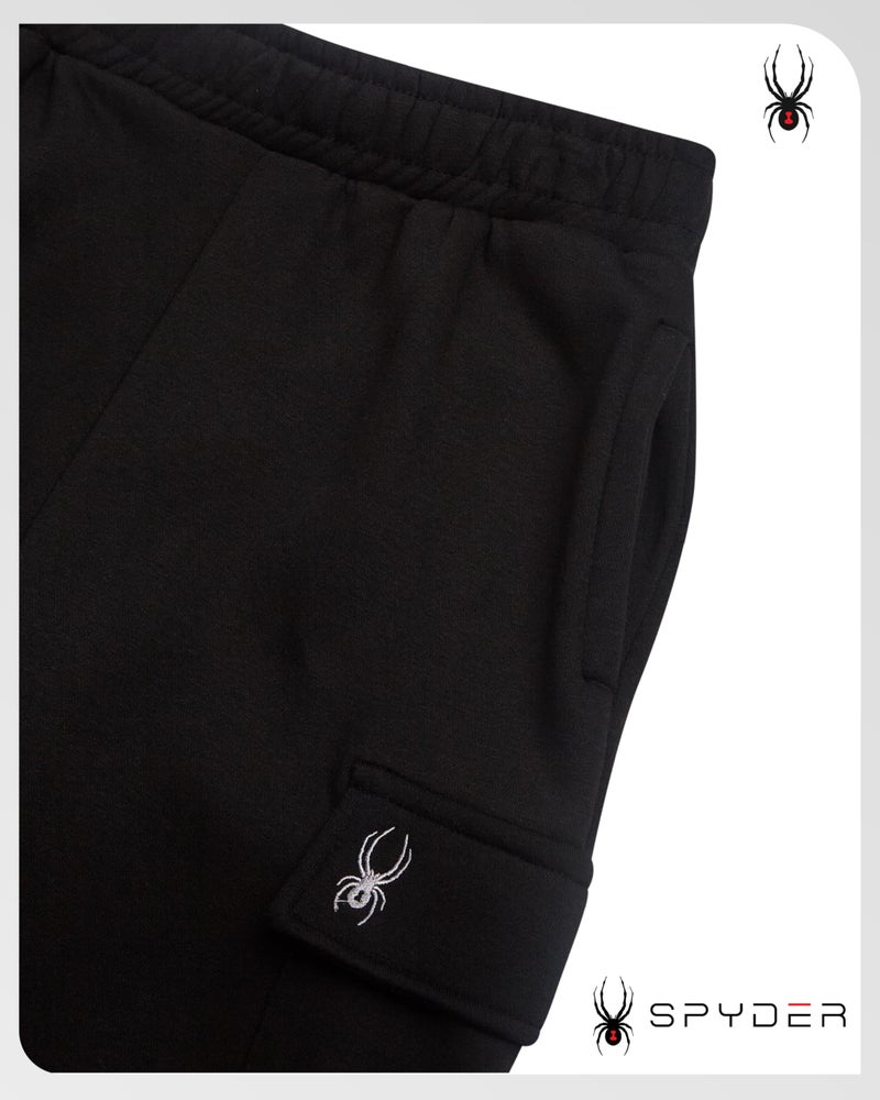Spyder Mens Cargo Sweatpants - Soft Stretch Fleece Mens Joggers with Pockets & Elastic Waistband for Running Jogging Workout, Size X-Large, Black - Image 5