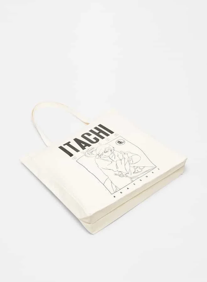 اس بي كاركترز Itachi Uchiha Print Shopper Bag with Double Handle