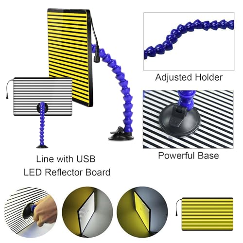 WHDZ LED Double Panel Strip Line Board Paintless Dent Repair Tool Kit Lamp Reflective Borde 5v USB lamp Board - Image 4