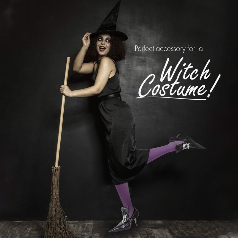 Skeleteen أغطية أحذية زي الساحرة سكيليتين - أحذية مزيفة مدببة شريرة لملحقات الأزياء للبالغين والأطفال - Image 2