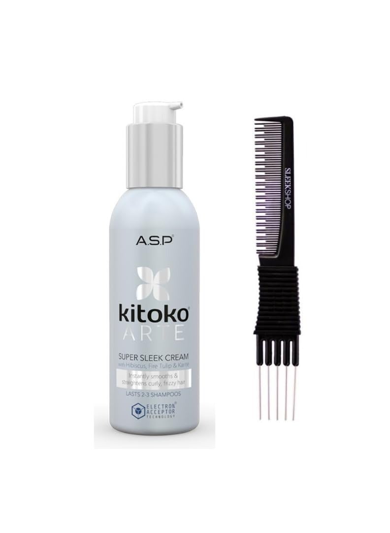 yper Affinage Asp Luxury Kitoko Arte Super Sleek Cream (5.1 oz) with Teasing Comb Pack 1