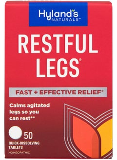 Hyland's Restful Legs Tablets, Natural Itching, Crawling, Tingling and Leg Jerk Relief, Quick Dissolving Tablets, 50 Count  - Image 1
